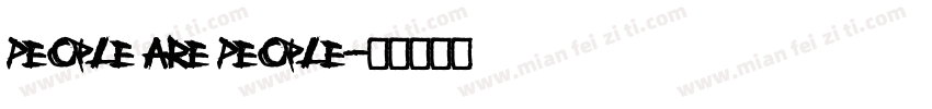 People Are People字体转换